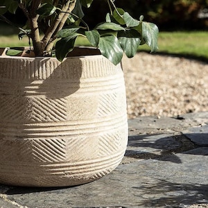 Puede incluir: Una taza de cerámica blanca con un asa negra y el texto "But First, Coffee" en negrita negra. La taza está sobre un fondo borroso. La taza mide aproximadamente 10 cm de altura.