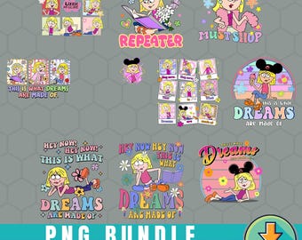 Lizzie McGuire Designs Bundle Png, Niedliche Emotionen Von Lizzie McGuire PNG, Daraus bestehen Träume Digitaler Download, Disneyland Png
