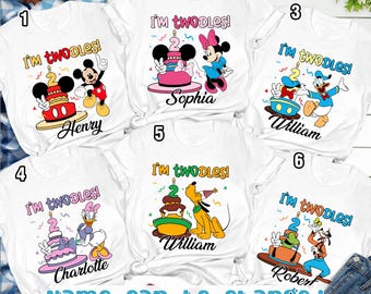 Mickey Mouse Im Twodles Birthday Shirt, 2nd Birthday Shirt, Disneyland Birthday Shirt, Birthday Family Shirt, Birthday Boy Girl Shirt