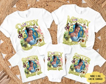 Disneyland Princess and The Frog Birthday Shirt, Princess Tiana Birthday Shirt, Disneyworld Princess Shirt, Family Birthday Shirt