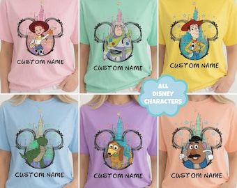 All Disney Character Shirts, Custom All Disney T-Shirt, Toy Story, Mickey and Friends, Cars, Disney Princesses, Star Wars, Winnie The Pooh