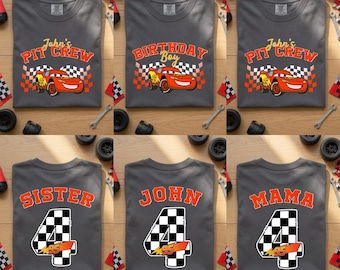 Disney Cars Birthday Custom Shirt, Lightning McQueen Birthday Boy Tee, Pixar Pit Crew Shirt, Family Birthday Trip Shirt, WDW Birthday Tee