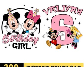Personalized Disneyland Birthday Girl PNG, Mickey Minnie Birthday Girls Boy, Birthday Family Matching, Disneyland Birthday, Digital Download