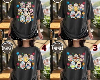 Happy Easter 2026 Png, Mickey & Friends Easter Eggs Png, Disney World Disneyland trip Tee, Mickey Rabbit Png