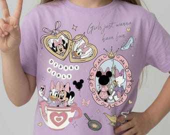 Disney Girls Just Wanna Shirt - Disney Minnie Daisy Kids Sweatshirt - Disneyworld Vacation Toddler Tee
