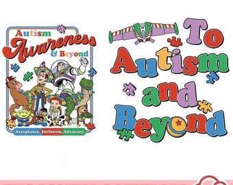 Toy Story für Autismus und darüber hinaus PNG, Disneyland Toy Story Autismus Bewusstsein Png, Puzzleteil Autismus Png, Familienreise 2026, digitaler Download