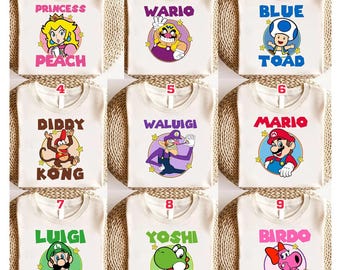 Super Mario Group Matching Shirts, Mario Bros Shirt, Mario Family Shirts, Epic Universe Shirt, Mario Yoshi Peach Bowser Shirt