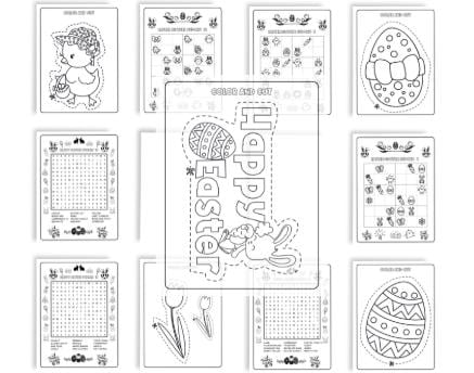 store product block Kids Easter Puzzle Pack | Printable Games & Art (PDF Download) poster