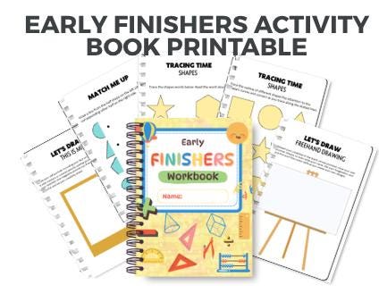 store product block Early Finishers Activity Book Printable | Classroom Quiet Work | Coloring, Tracing, Counting & Drawing Pages poster