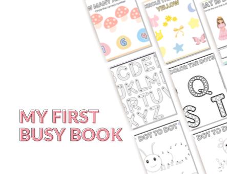 store product block My First Busy Book Printable | Toddler Learning Activities | Coloring, Tracing, Matching & Early Skills poster