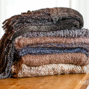 Knit Gray Throw Blanket image 5