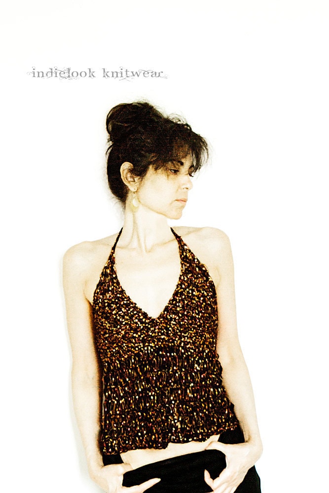 Hand Knit Halter Hand KnitBra Top Resort Wear Hand Cochet Bra