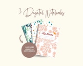 Minimalist Printable Notebook Bundle | 3 Digital Notebooks | 8.5x11 Lined Journal Pages | Instant Download Writing Notebook PDF