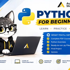 Pythonkurs för nybörjare | Lär dig grunderna, datahantering, funktioner och slutprojekt | Steg-för-steg-guide