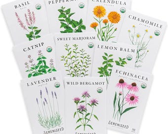 Organic Herbal Tea Seed Collection – 10 Varieties, Non-GMO Grow Guide