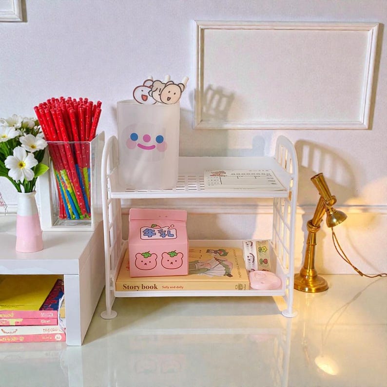 Pvc Stationery Rack Desktop Stationery Rack – Multi-functional Plastic Desk Organizer Shelf ...