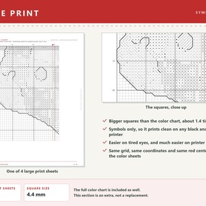 Patchwork Stocking Cross Stitch Pattern | Christmas Cross Stitch | Primitive Christmas | PDF Pattern | Instant Download | Large Print Chart image 6