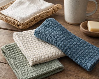 Crochet Dishcloth Pattern, Honey Gold Dishcloth Set, Easy Beginner Kitchen Cloth, Farmhouse Kitchen Decor, PDF Instant Download