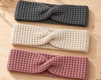 Charcoal Headband Crochet Pattern | Easy Crochet Headband Pattern | Headband | Ear Warmer | PDF Instant Download | US Terms