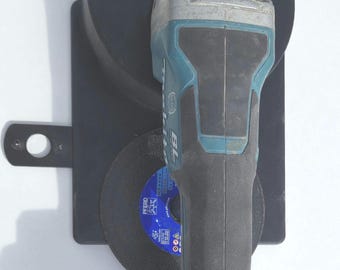 Angle Grinder Wall Mount – Wrench, Blade Storage, Shop Organizer