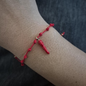 Red chili bracelet/ dore knot bracelet / friendship bracelet