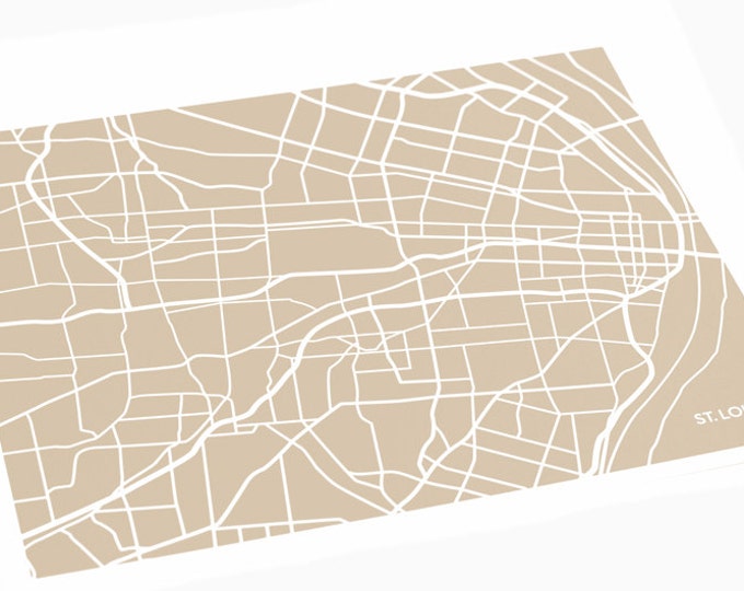 St. Louis Map City Print / Missouri Custom Map Wall Art / 8x10 ...