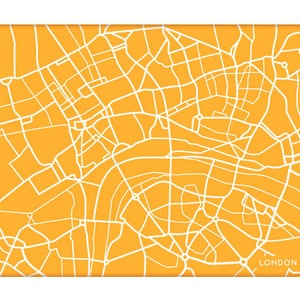 London Map City Print / UK Map Art Poster / 8x10 Digital Print / Personalized colors image 3