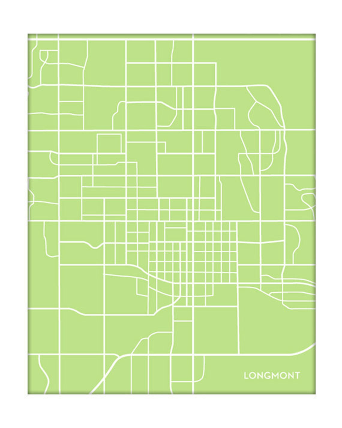 Longmont CO City Print Wall Decor / Colorado Map Art Poster / 8x10 ...