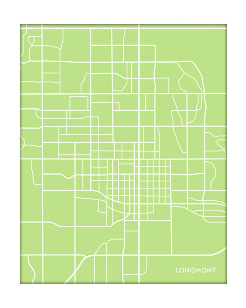 Longmont CO City Print Wall Decor / Colorado Map Art Poster / 8x10 ...