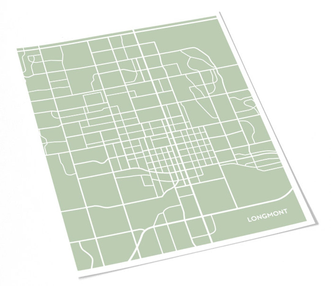 Longmont CO City Print Wall Decor / Colorado Map Art Poster / 8x10 ...