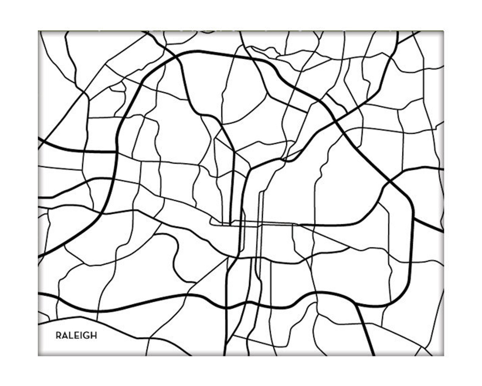 Raleigh Wall Art Print / NC State University College City Map / Grad