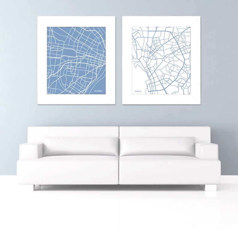 12x16 Map Art Print: Any city and color in the shop image 2