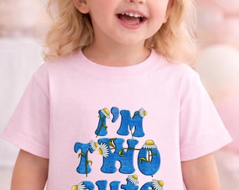 Shirt voor meisjes 2e verjaardag, I'm Two Cute-shirt