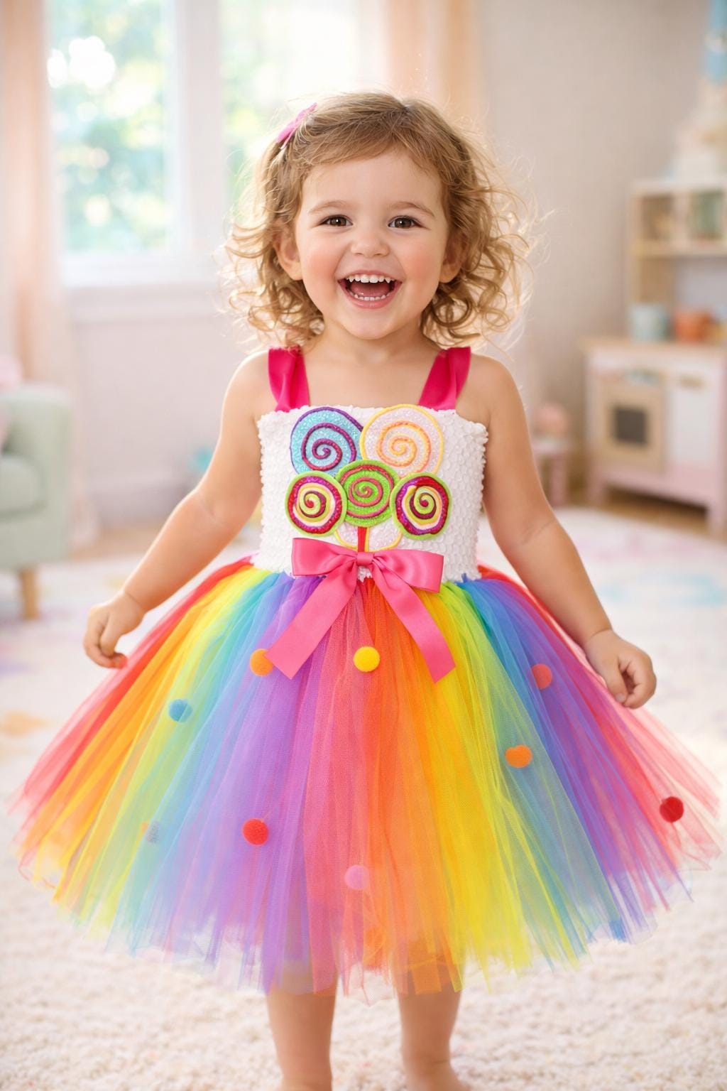 strapless open back dress Sky Blue Plain Organza Theme Frock For Baby Girl