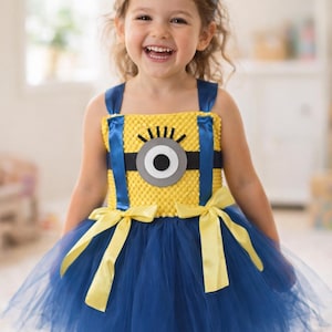 minion birthday dress Minions dress for girl, minion costume, minion birthday party, girls minion inspired dress, despicable me inspired dress, minion baby outfit