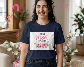 -shirt floral Mom Ever | T-shirt roses aquarelles pour la fête des mères