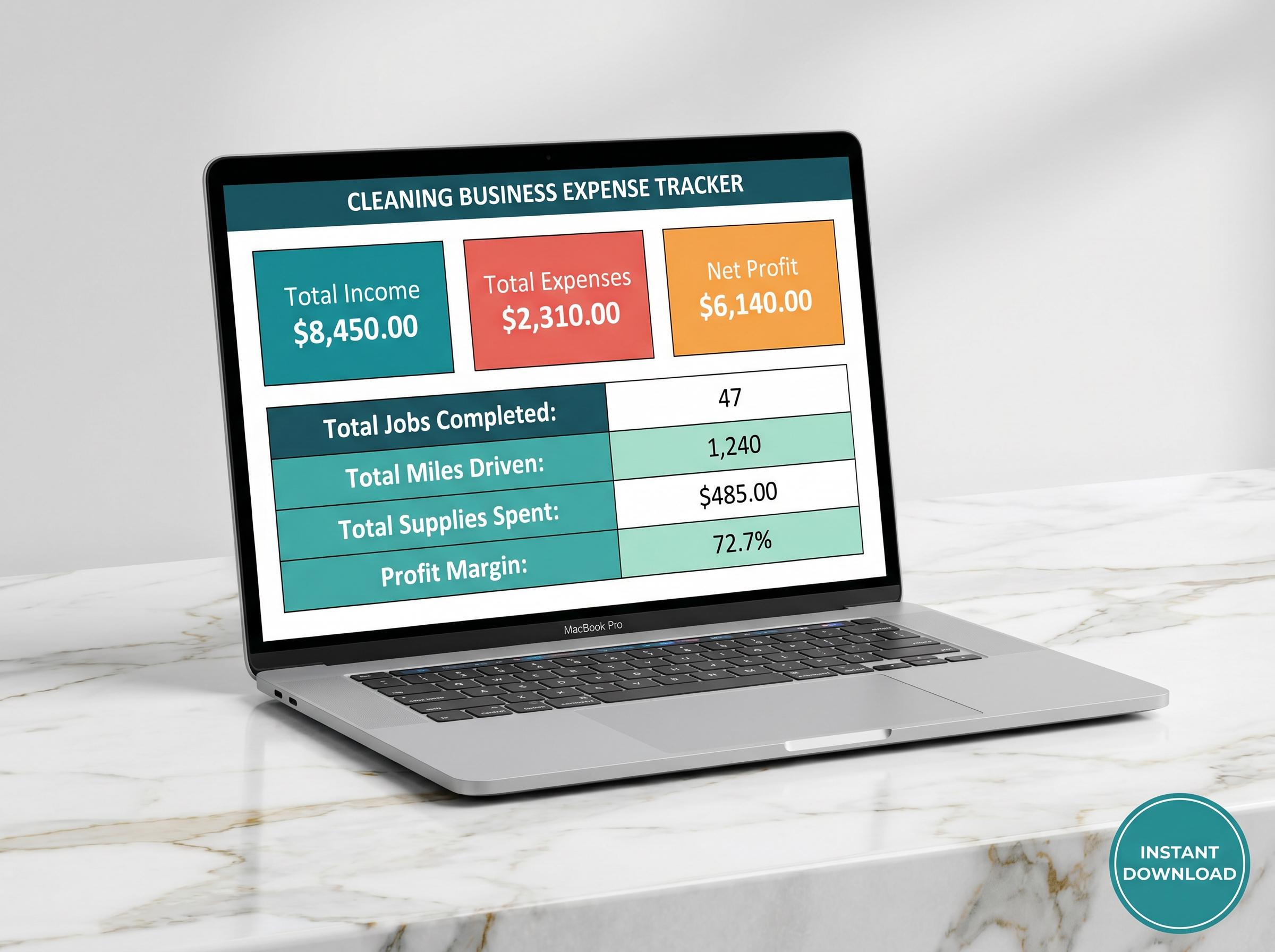 Cleaning Business Tracker Printable | Expense Log & Client Sheet for ...