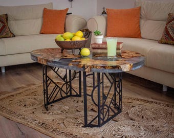 Modern Metal Coffee Table Legs, Geometric Design Base set