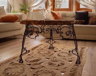 Victorian Ornate Metal Coffee Table Legs - Baroque Steel Furniture Base