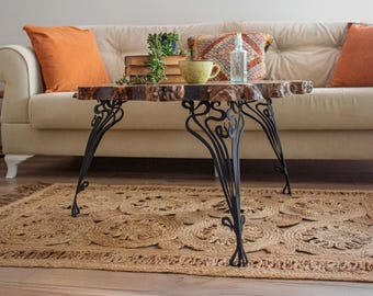 Art Nouveau Metal Legs for Coffee Table