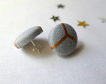 Boucles d’oreilles bouton bouton de | | 19 mm Poteaux chirurgicaux en acier plaqué argent - Retro Look Peace, boucles d’oreilles bouton, Australie