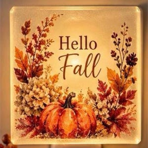 Harvest Glow Collection Resin Art Incandescent Plug In Night Lights (Multiple Styles)| Image Dimensions 2.5”x 2.5”