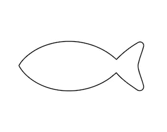 Fish Silhouette SVG PNG Bundle, Simple Fish Outline, Minimal Fish Clipart, Fish Template, Pdf Jpg Dxf Eps, Cricut Cut File, Laser Cut