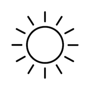 Simple Sun SVG PNG, Summer Sunshine Outline Clipart, Minimalist Sun Rays Line Art for Cricut, Silhouette, Weather Cut File