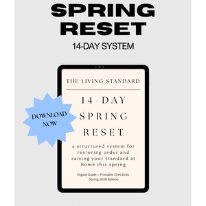 14-Day Spring Reset Cleaning Checklists | Home Organization System (Digital Download)