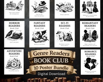 Black & White- Book Club Wall Art