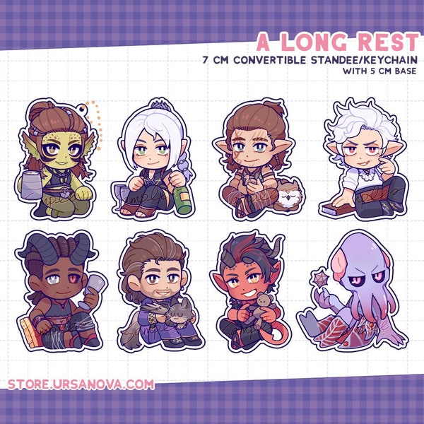 BG3 A Long Rest Acrylic Standee Charms