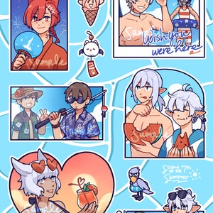 FFXIV Scion Summer Sticker Sheet