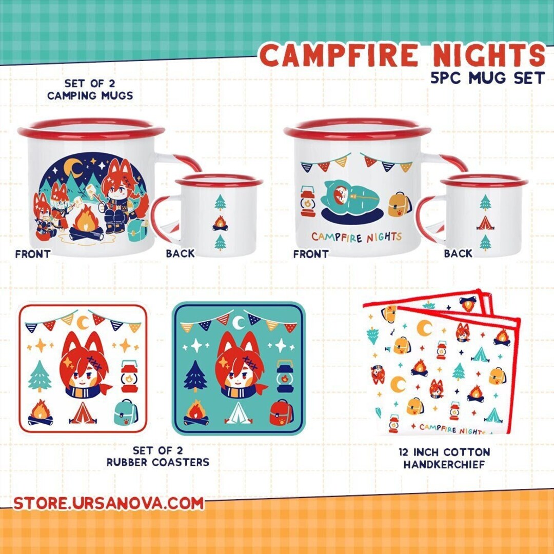FFXIV Campfire Nights Mug Set Etsy