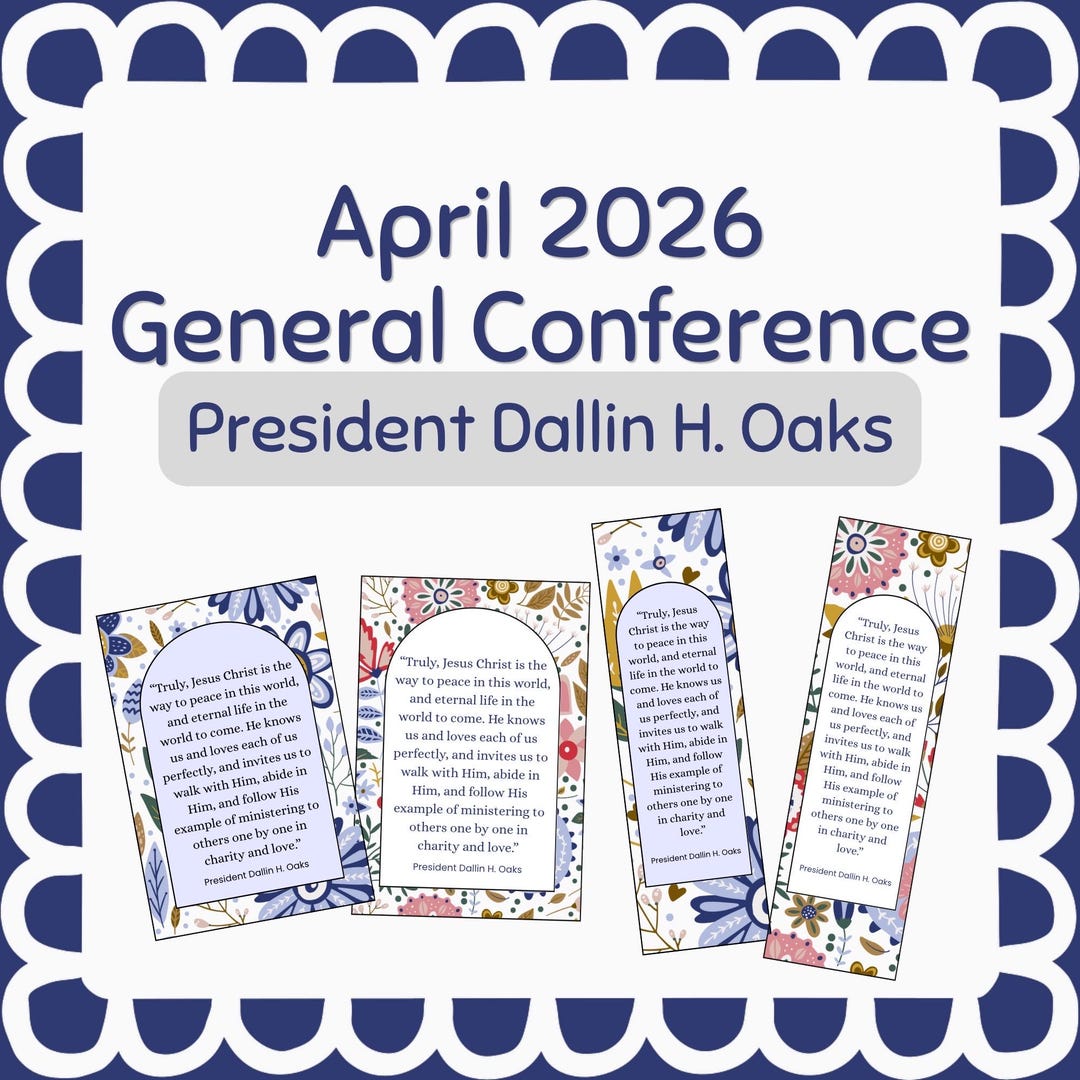 LDS Conference Quote Printable | President Oaks Ministering Bookmark ...